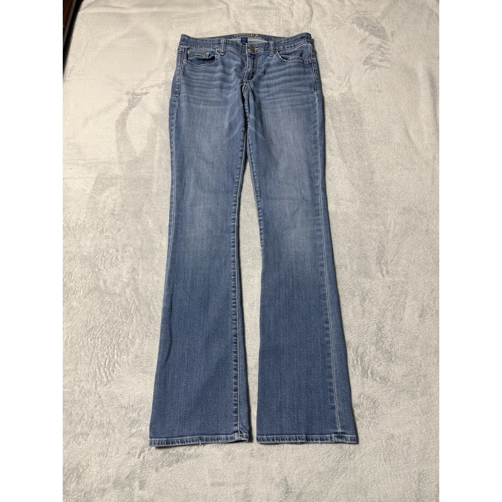 Arizona Jeans Womens 9 Long Blue Mid Rise Bootcut Stretch Denim 29x32.5
